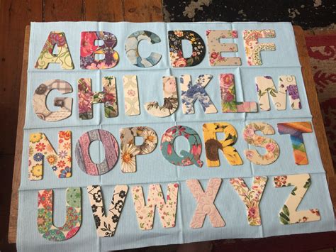 decoupage alphabet letters